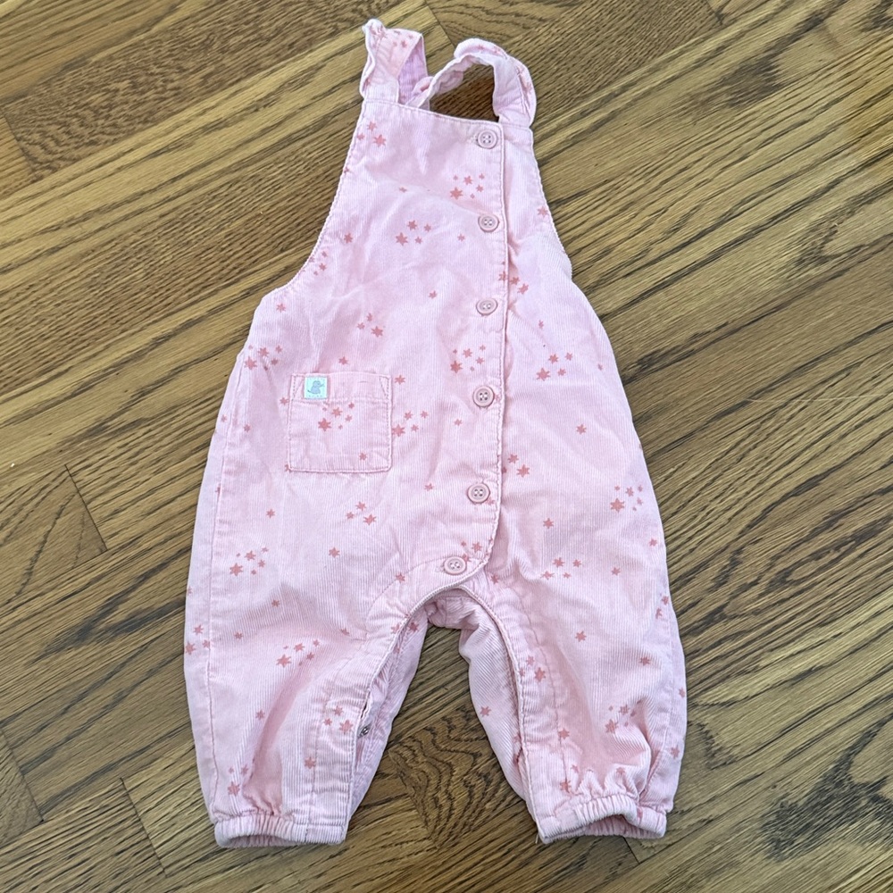 Pink Star-Patterned Kids One Piece